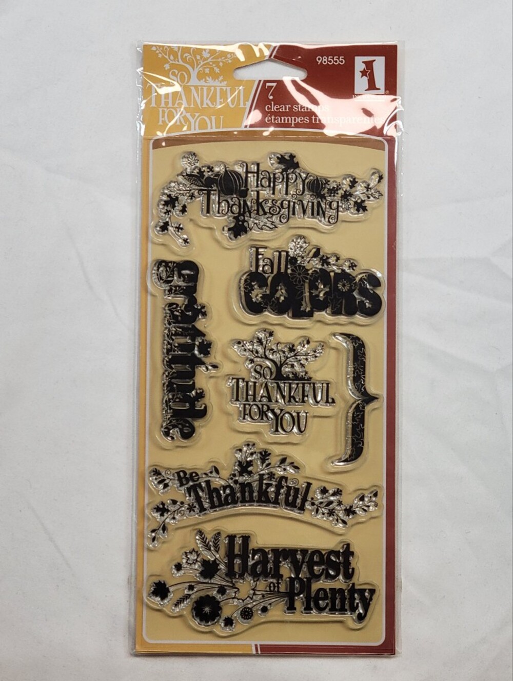 Inkadinkado Harvest Expressions Clear Stamp Set Fall Autumn Than